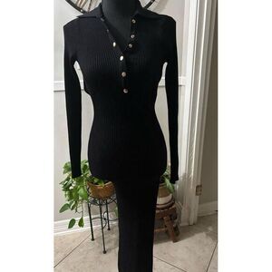 Hera Collection black knit‎ dress size small